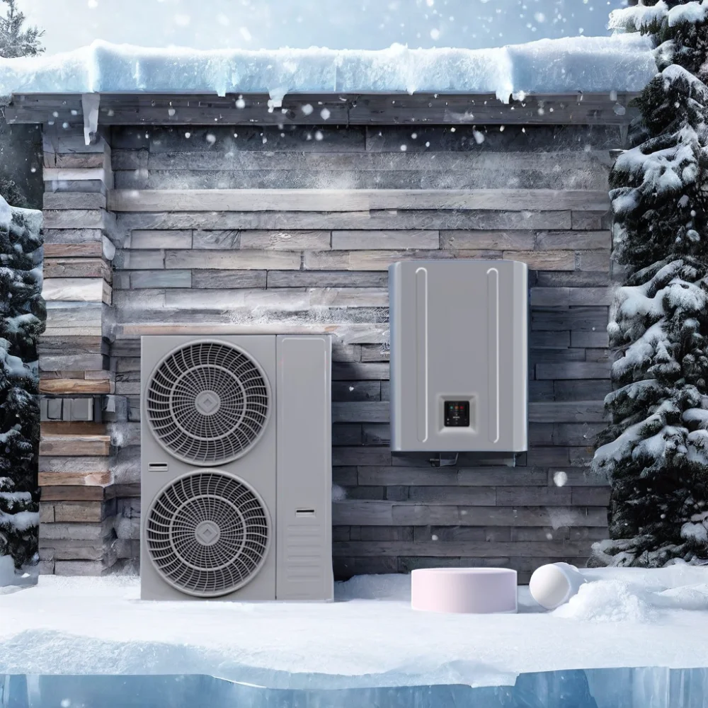 Warmepumpe Monoblock Stainless Steel Heating Pump Electric & Gas Powered R290 Refrirant Tankless for Hotel & RV Use