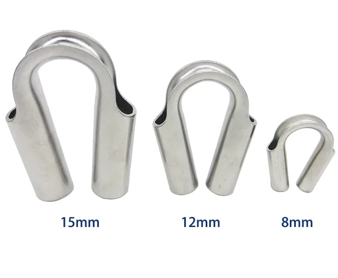 M6 M8 M10 M12  Stainless Steel Wire Rope Tube Thimble Heavy Duty Cable Thimble for Wire Rope Cable