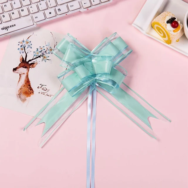 PP flower gift wrapping organza pull bow gift ribbon Christmas birthday decoration pull ribbon bows