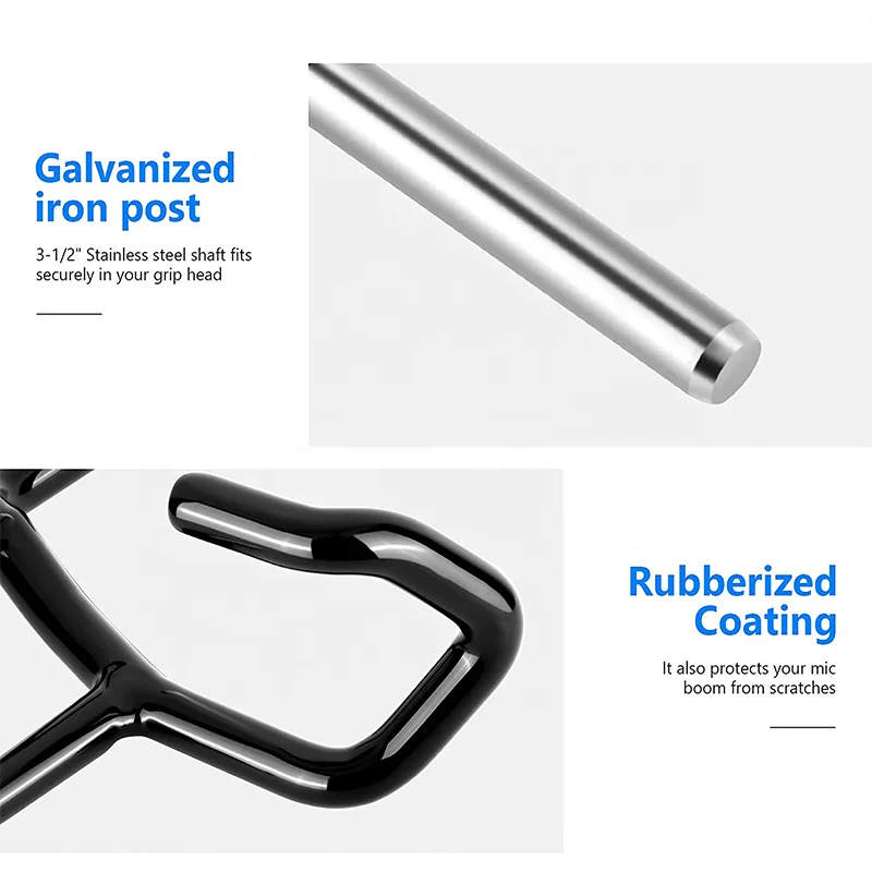 Metal Microphone Boom Pole Audio Boom Support Holder Cradle Mount Stand