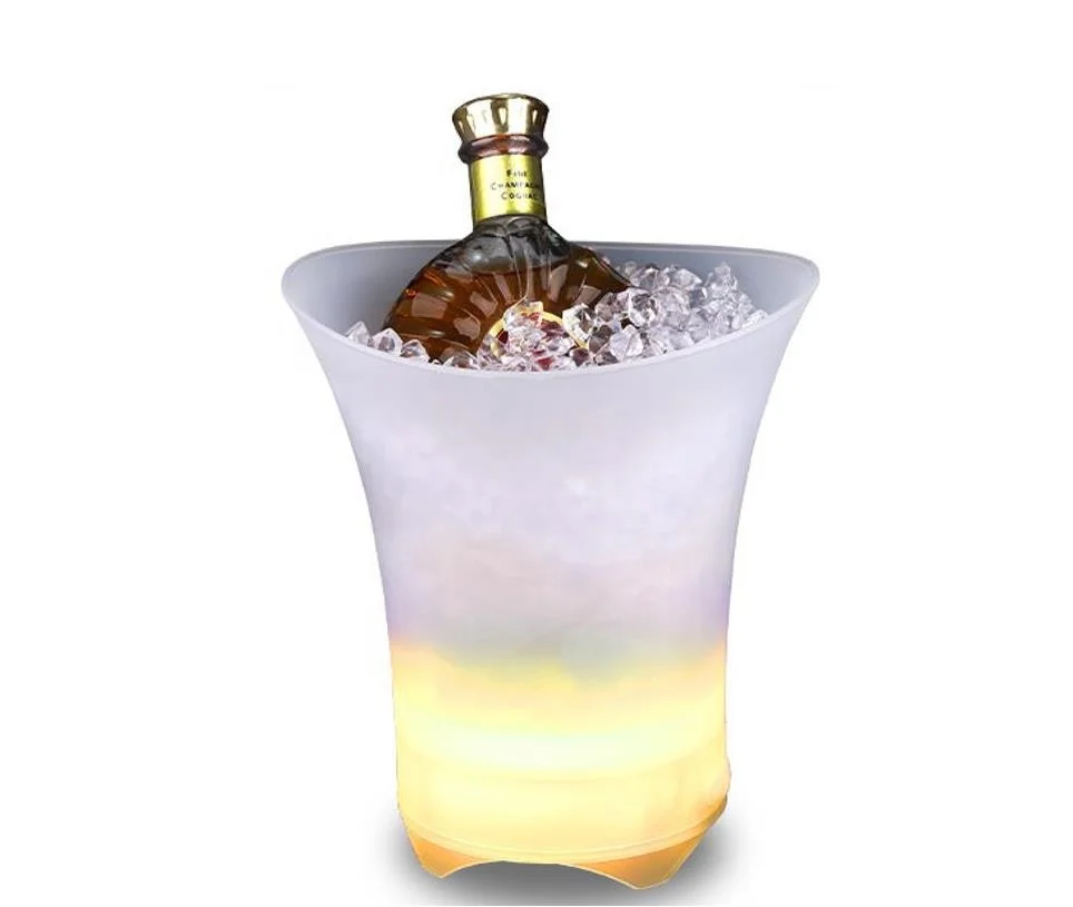 Night club party plastic cooler bowl wine drink beer ice large ice bucket with LED light