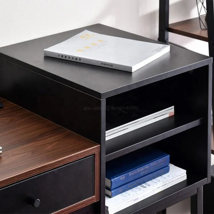 Best selling MDF walnut wood computer desk and desk for office or home walnut color