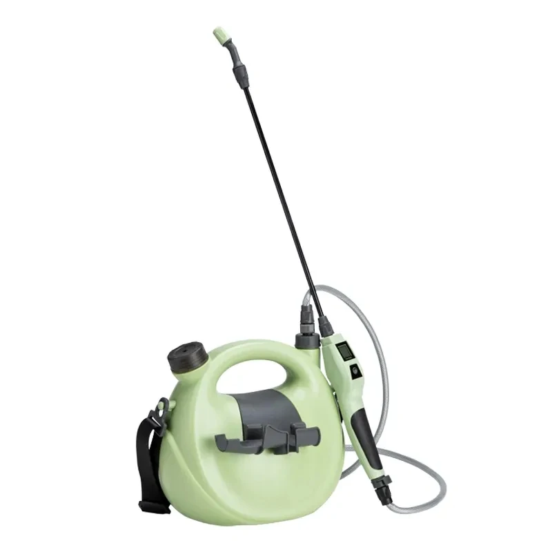 5L Electric Garden Sprayer Type C Rechargeable Battery Digital Screen Display Long Rod with Shoulder Strap for Garden Planting