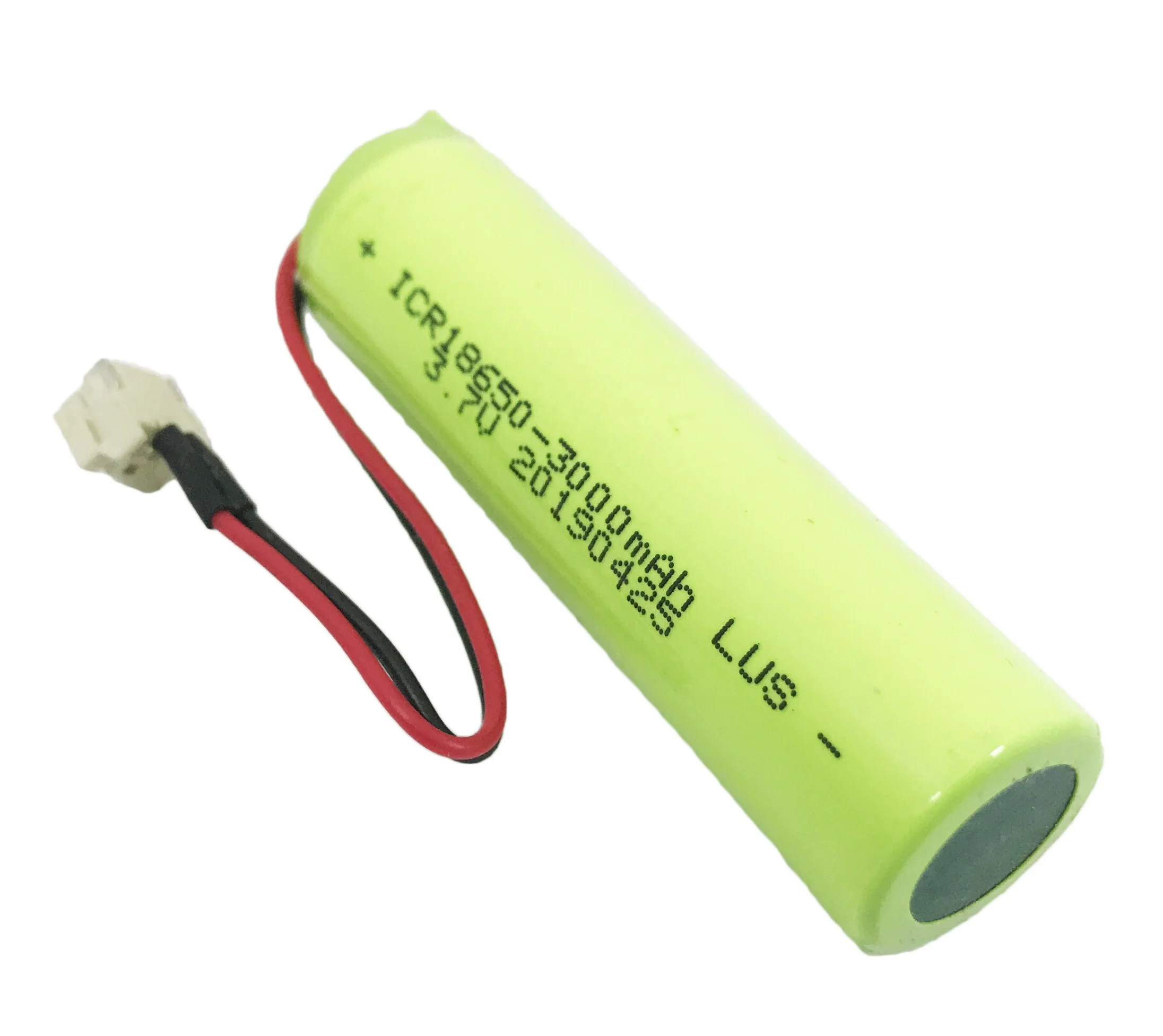 ICR18650  3.7V 3000mAh Li-ion Battery with connector, wires and PCM Icr18650 3000mah Rechargeable Batteries