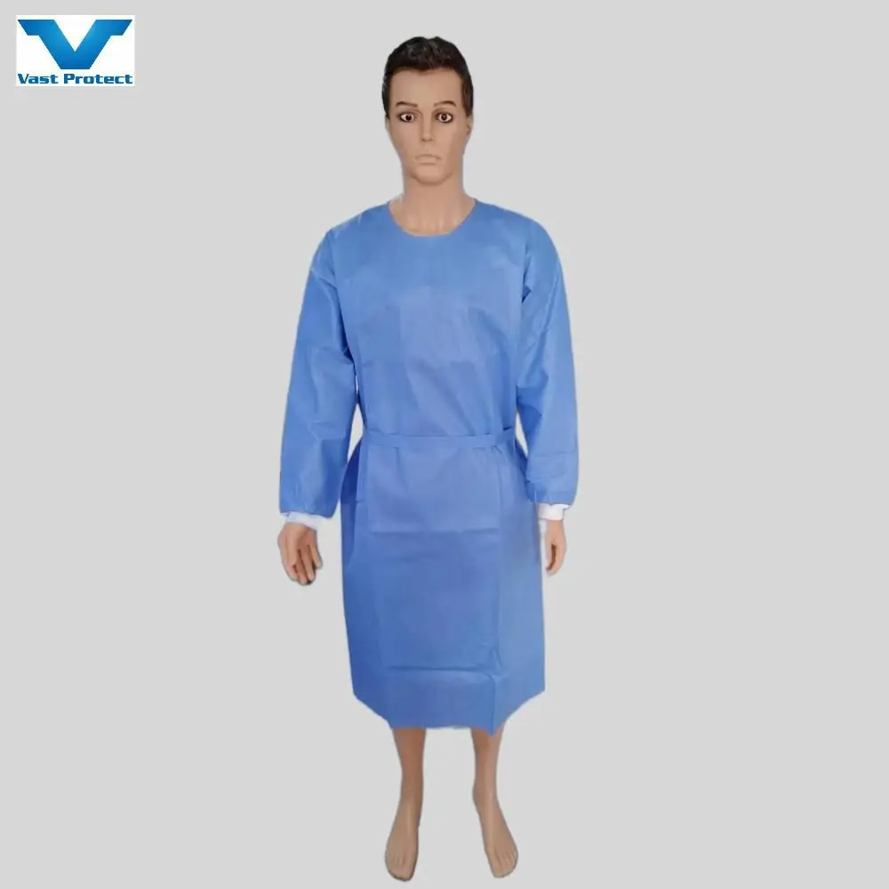 Disposable Level 1/2/3/4 Dental Hospital Operation Gown Patient Protective Nonwoven PP Reinforced SMS Isolation Medical Surgical