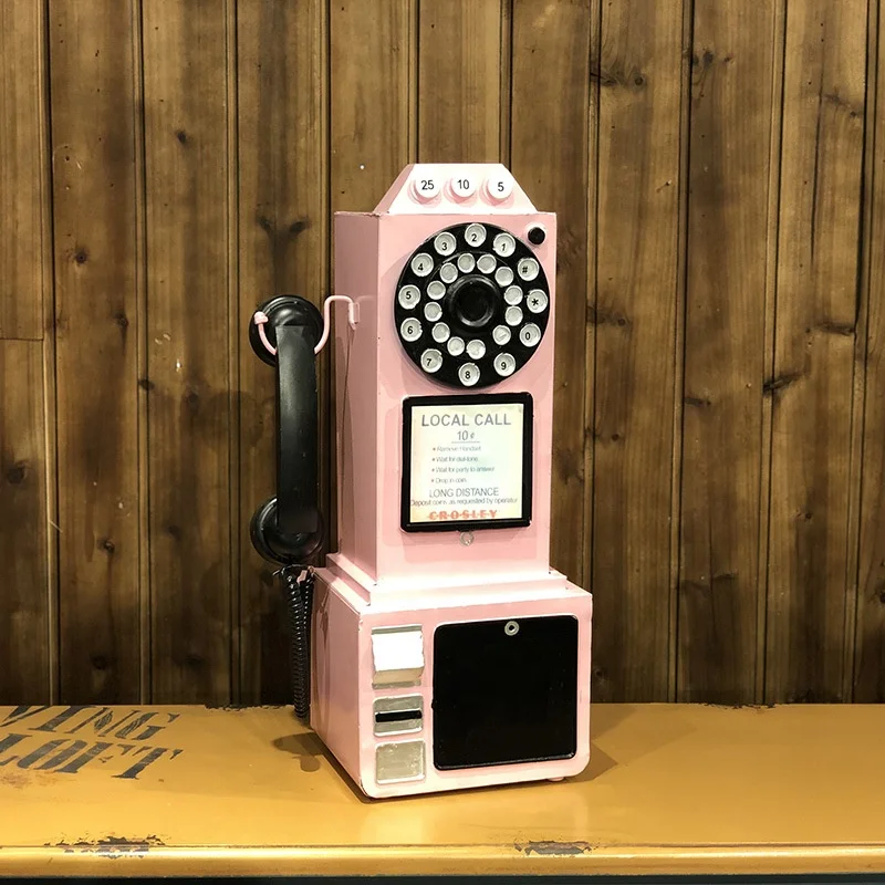 Audio Guestbook Antique Telephone Booth Wedding Voice Recorder Photo Studio Booth Decoration for Party Graduation and Wedding