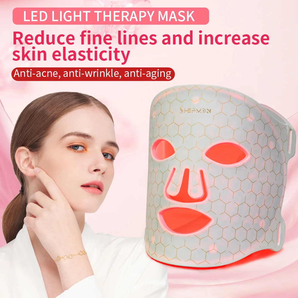 Wholesale Wireless Led Beauty face Mask Infrared Home Use Led Mask Light Therapy Led Facial Masks