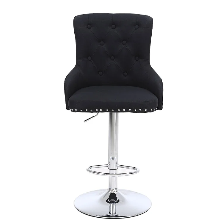 Бархатные бархатные стулья с высокими подлокотниками, регулируемые по высоте стулья для кухни, столовой, барные стулья из ткани