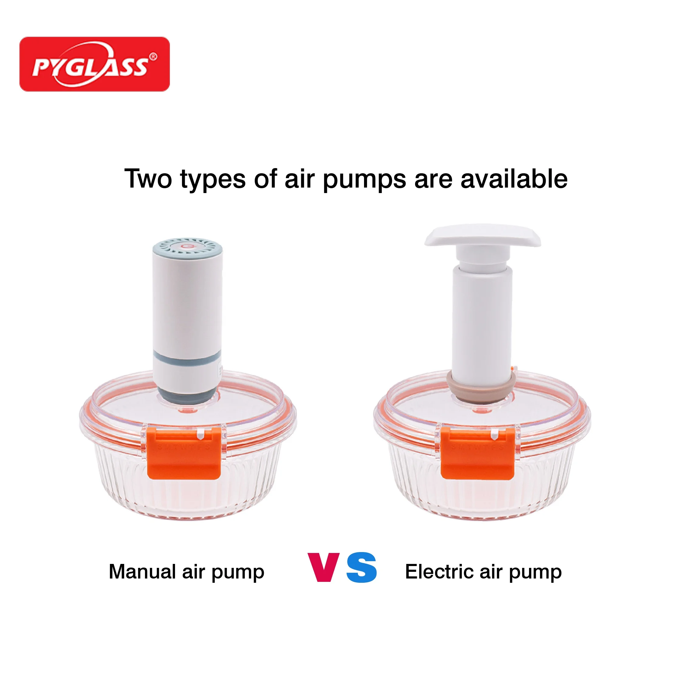 New Arrival Kitchen Storage Container with  Vacuum Lid Glass Food Storage Containers with Airtight PP lid lunch box with Pump