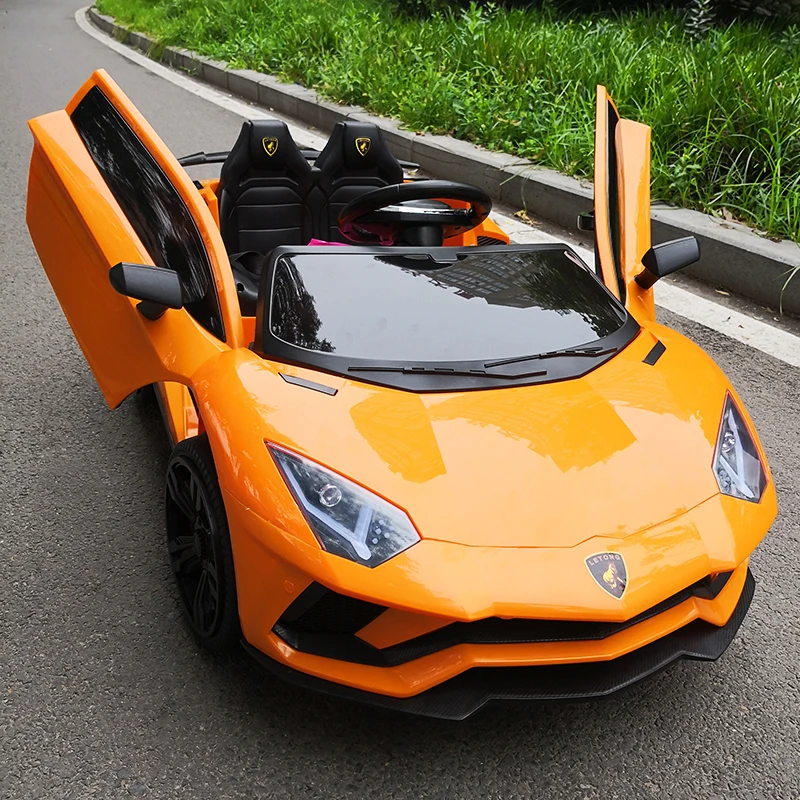 Unisex 2-Seat Kids Electric Car Cool Design Drive Battery Operated Ride-on Toy with MP3 Function Plastic Material for Boys Girls