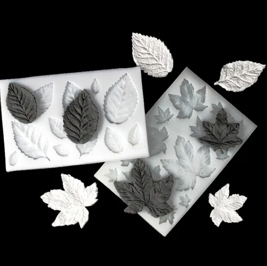 Wholesale Leaf Shape Fondant Mold Cake Decorating Gum Paste Chocolate Icing Mat DIY Cake Dessert Tools
