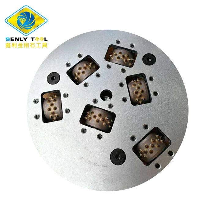 300mm 12inch Litchi stone floor Surface grinding tool Diamond Bush Hammer Plate