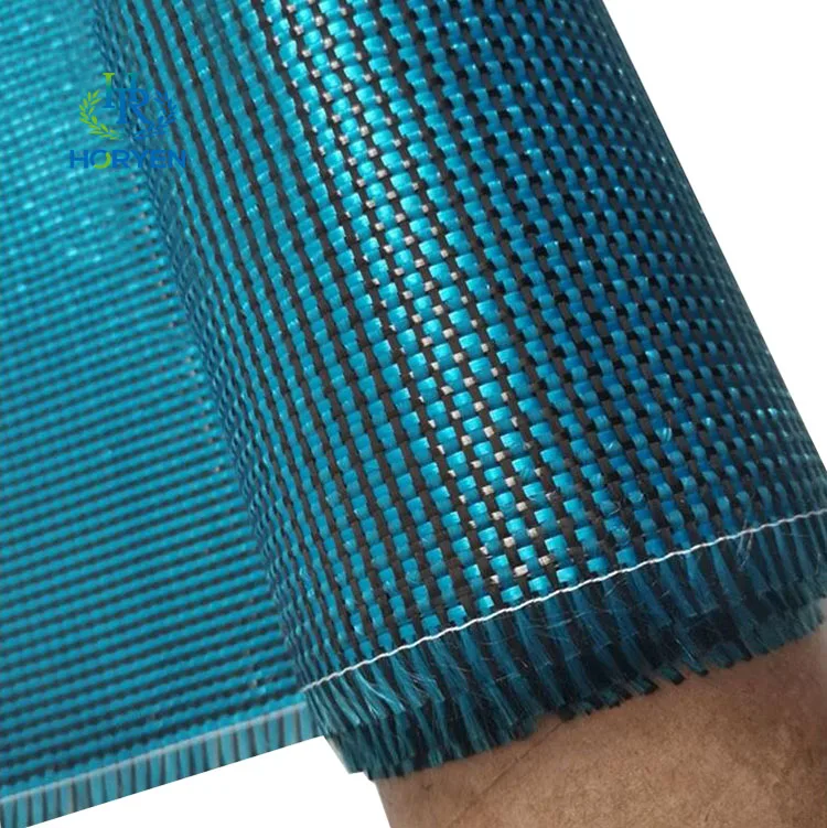 Factory Direct Sales Carbonfiber Cloth Lake Blue Aramid Carbon Fiber Fabric Roll