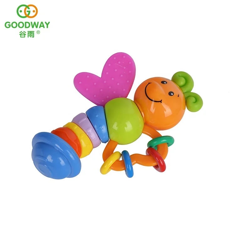 
10pcs Plastic Funny Baby Shaking Hand Ringing Bell Grasping Rattle Set 