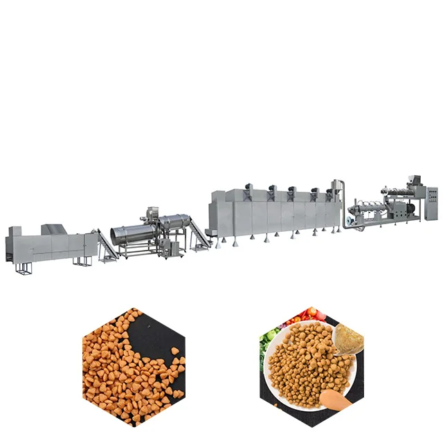 pet dog food product extruder 200kg/h dog feed pellet machine processing line manufacture
