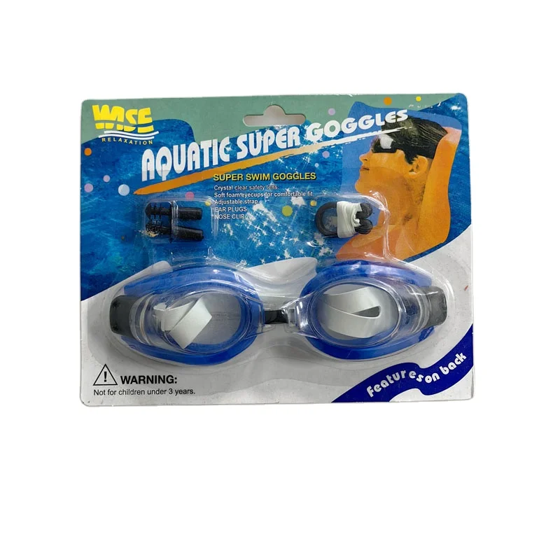 Cheap swim goggles for adult swimming eyeglass with earplug and noseclip