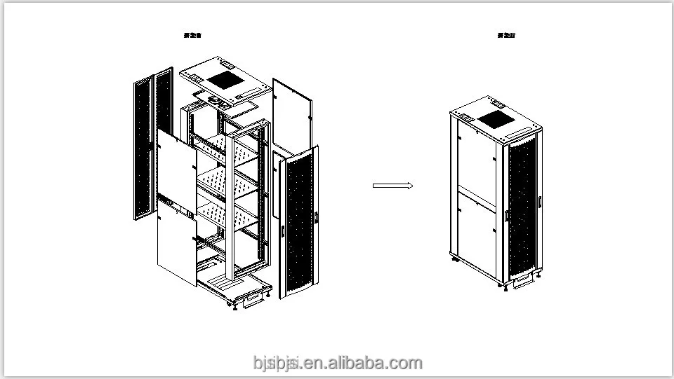 Factory Outlet 42u Telecom 19 Inch Server Rack Fireproof Network Server Cabinet