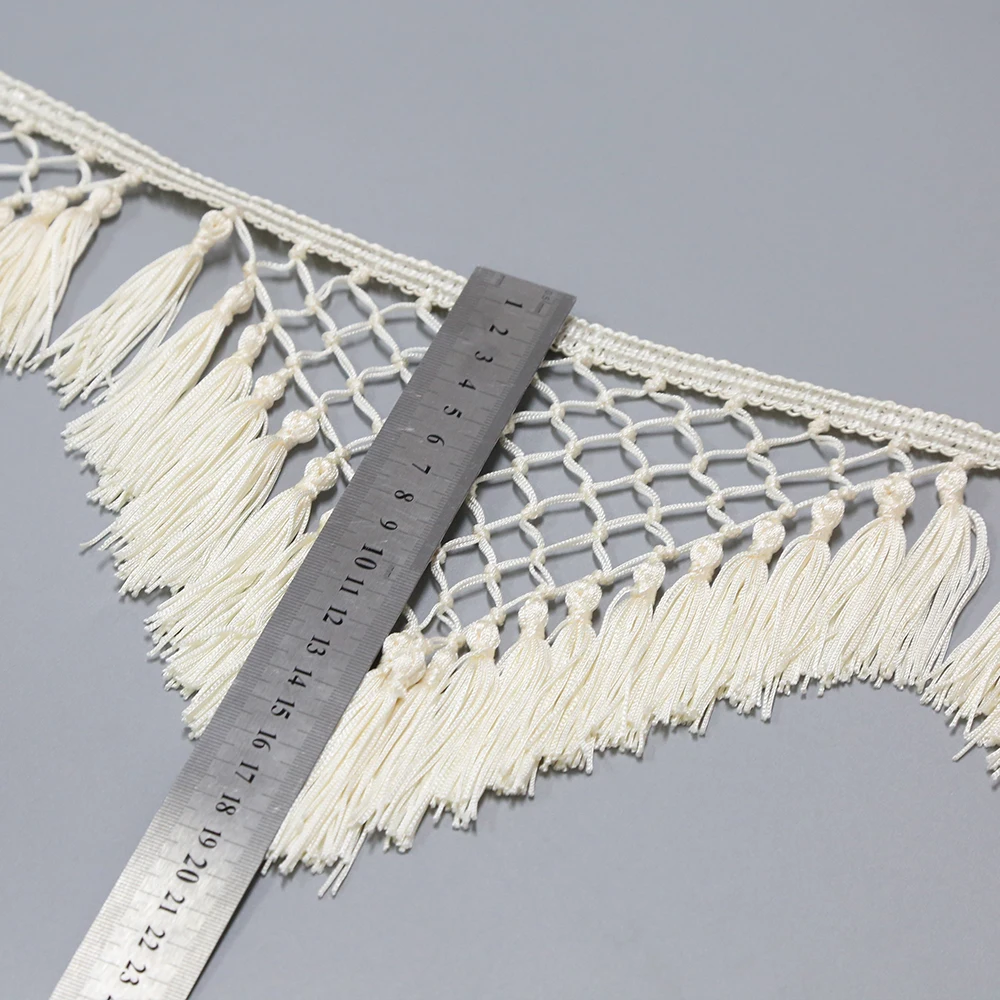 20Cm Handmade Nylon Fringe Diy Ethnic Style Tassel Garment Tassel Fringe For Jacket