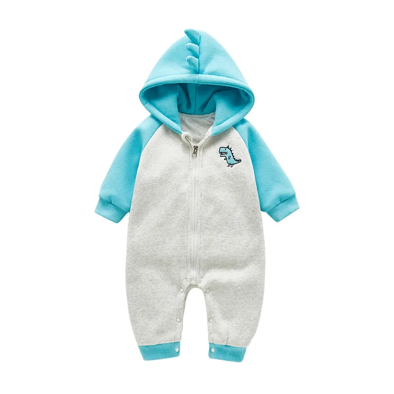 Baby Rompers Winter Warm Fleece Clothing Set for Boys Cartoon Monkey Infant Girls Clothes Newborn Overalls Baby Jumpsuit