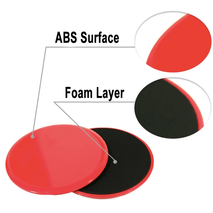 Portable ABS & EVA Fitness Equipment Core Sliders Exercise Gliding Discs Gliders for Core Workout