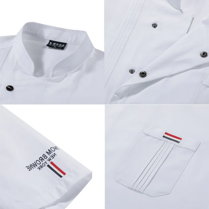 Dropshipping Washable Barista Chef Coat Jacket Chef Uniform Chef Uniform Jackets Restaurant Hotel Cleaning Uniform