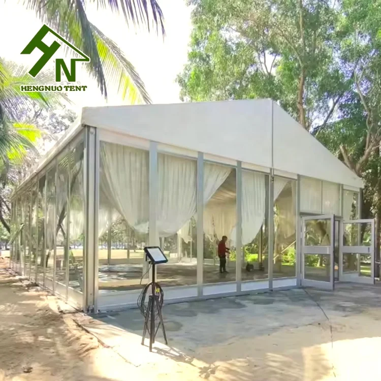 10x20M Outdoor Clear Glass Wedding Event Party Marquee Exhibition Reception Marriage Ceremony Banquet Tent For 500 People