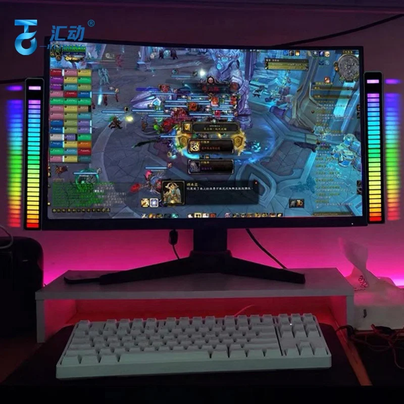 LED Recognition Sound Control RGB Rhythm light Audio Level Indicator Pickup Rhythm for Car Player Atmosphere Ambient Lighting