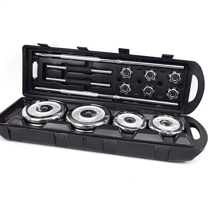 Free Weights 50 Kg 30kg 20kg chrome Kit De Mancuernas Barbell and Dumbbells Set Adjustable dumbbell