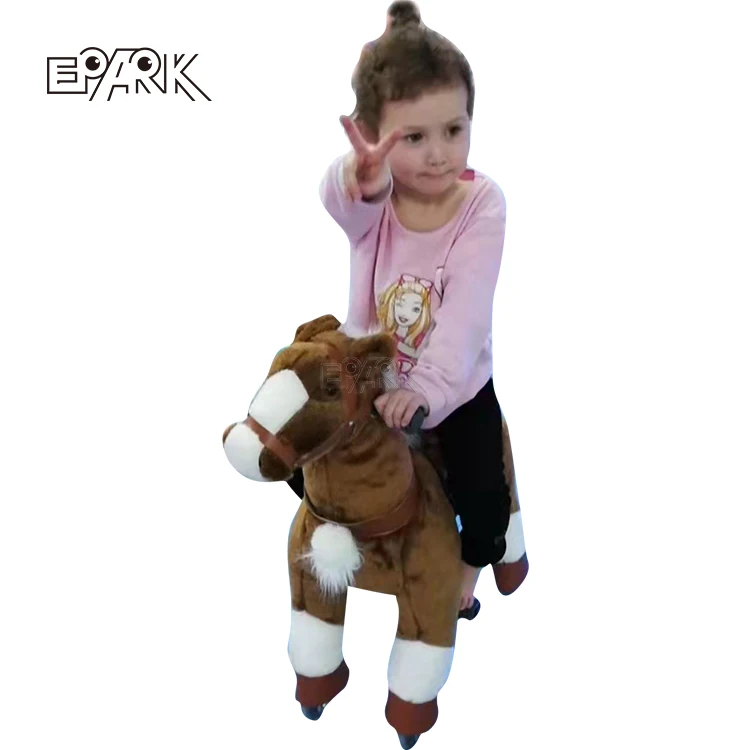 Promotional Custom Stuffed Plush Horse Animal Toys Happy Mechanical Paseo a Caballo for Amusement Park