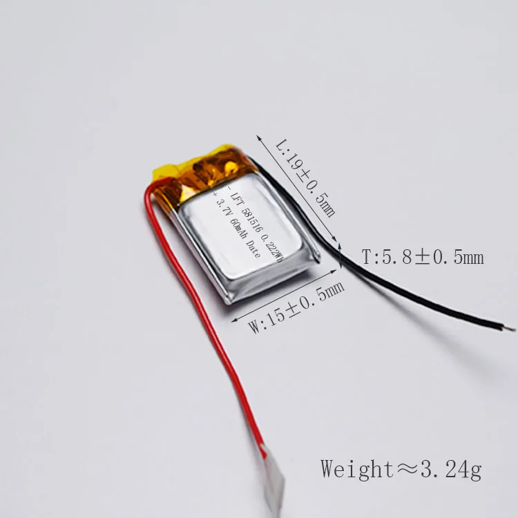 Professinal lithium polymer battery mini 581516 581519 3.7V 60mah 15C drone battery RC Robot Toys 77-615 ROBOT