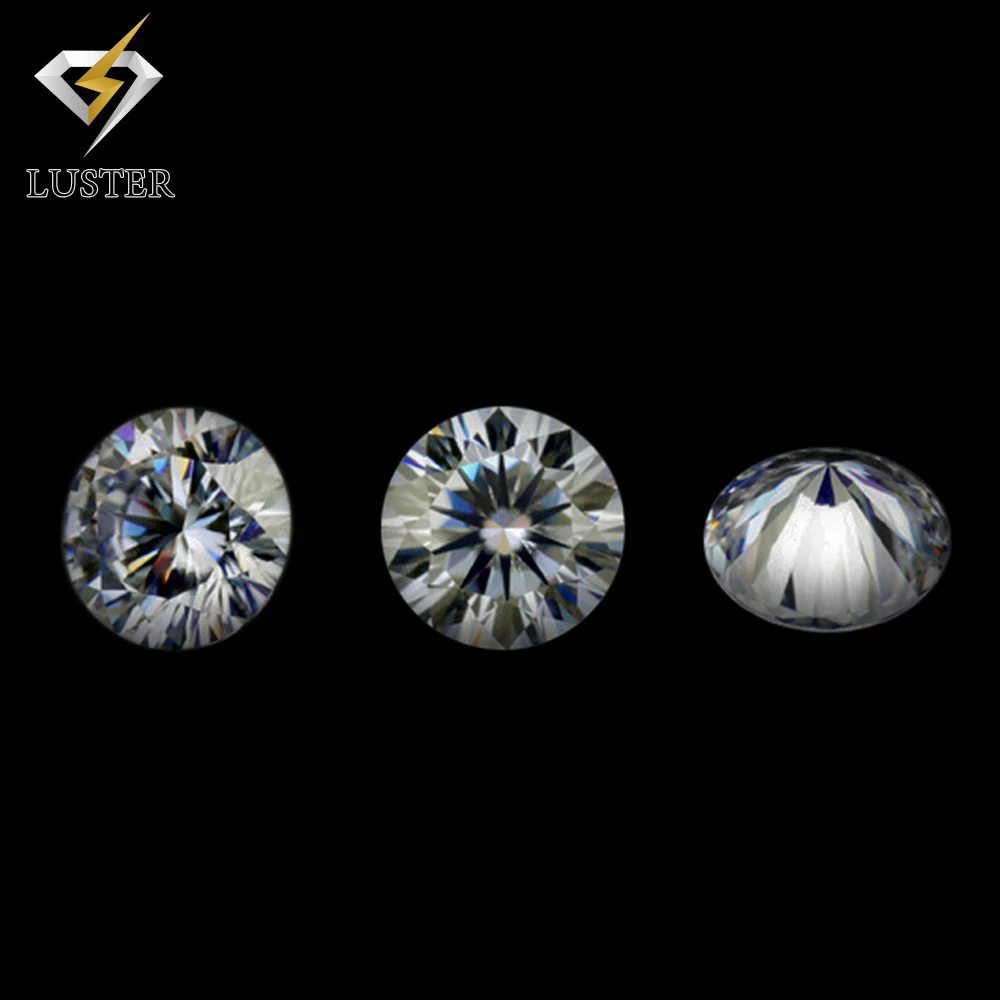 Moissanite Round Brilliant Cut  D/E/F Color White VVS Diamonds Round  Loose Moissanite