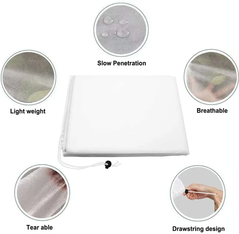Thickened Winter Plant Antifreeze Cover Garden Fruit Tree Nonwoven Lock Pull Rope Zipper Insect protection Cover