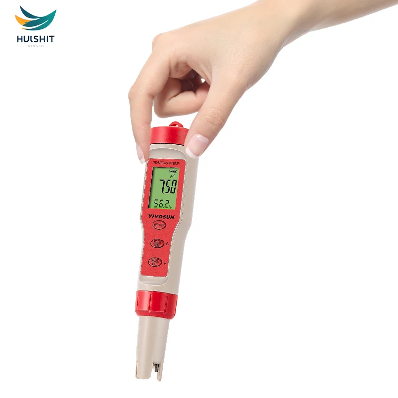 Factory direct sales Digital 4 in 1TDS/EC/PH/TEMP pH Meter for water, swimming pools, multifunctional water quality tester