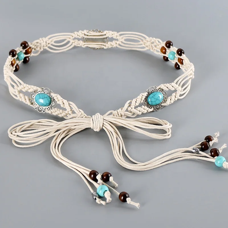 Bohemian Retro Ethnic Wind Rope Woven Belt Ladies Skirt Decorative Waist Chain