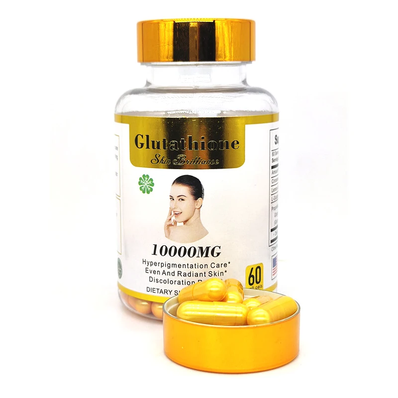 Hot selling high dose l-glutathione  capsules skin whitening pills for black skin