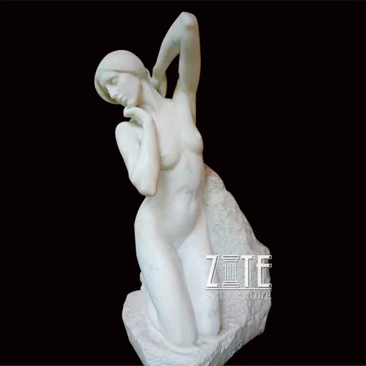 Hand Carved naked woman statue