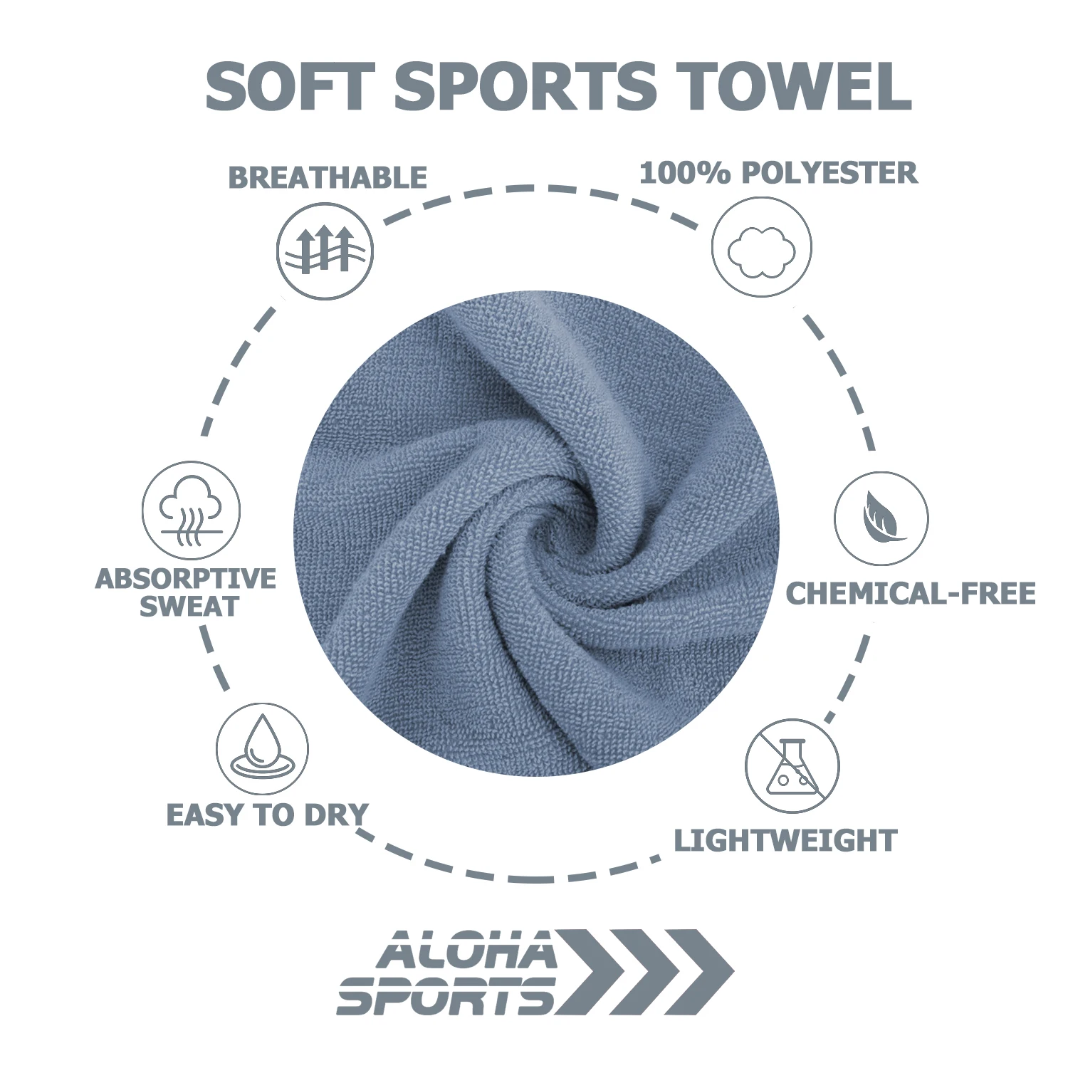 100% Cotton Personalized Embroidery logo Towel Custom Gym Towel Jacquard Sports Towel