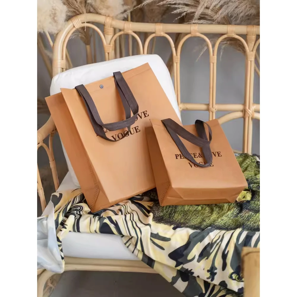 Famous Brand Friendly reusable grocery tote recycled ecobag pp bags laminated fabric shopping non woven bag with custom logo