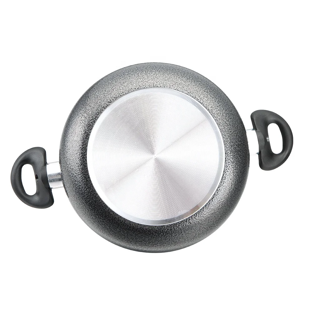 7pcs eco-friendly black powder coating nonstick cookware set