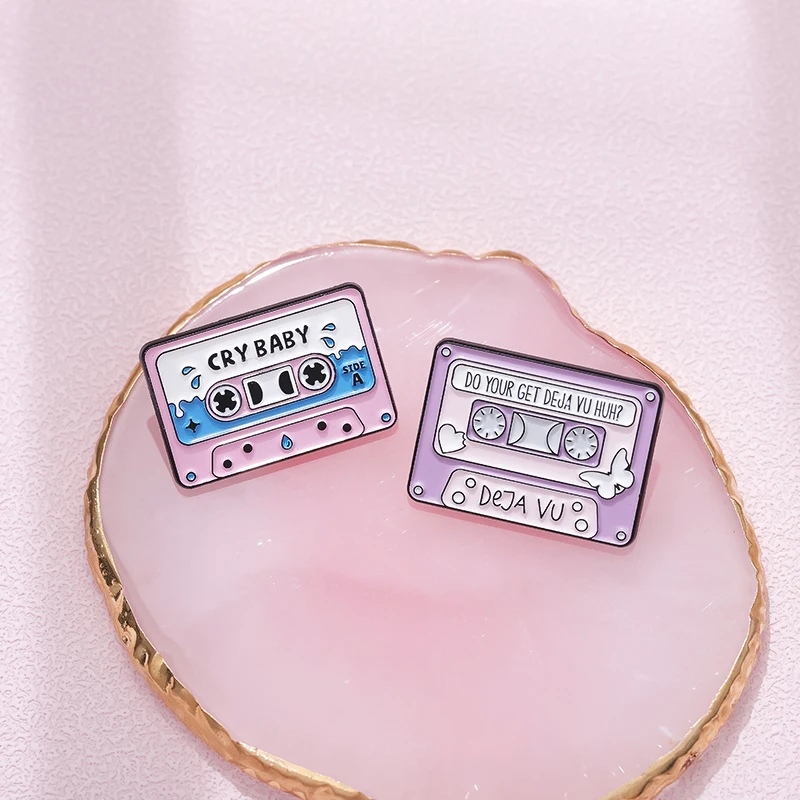 Ретро музыкальная лента 80-х годов эмалевые значки музыкальный инструмент радио тарелка проигрыватель брошь нагрудная для фанатов оптовая продажа