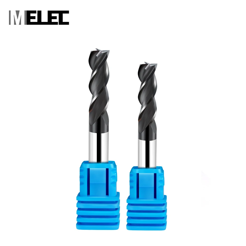 Станок с ЧПУ MELEC HRC55 D6 * 18 * D6 * 50 мм, твердосплавная быстрорежущая сталь по индивидуальному размеру, с 3 канавками, резцы с плоским и квадратным концом