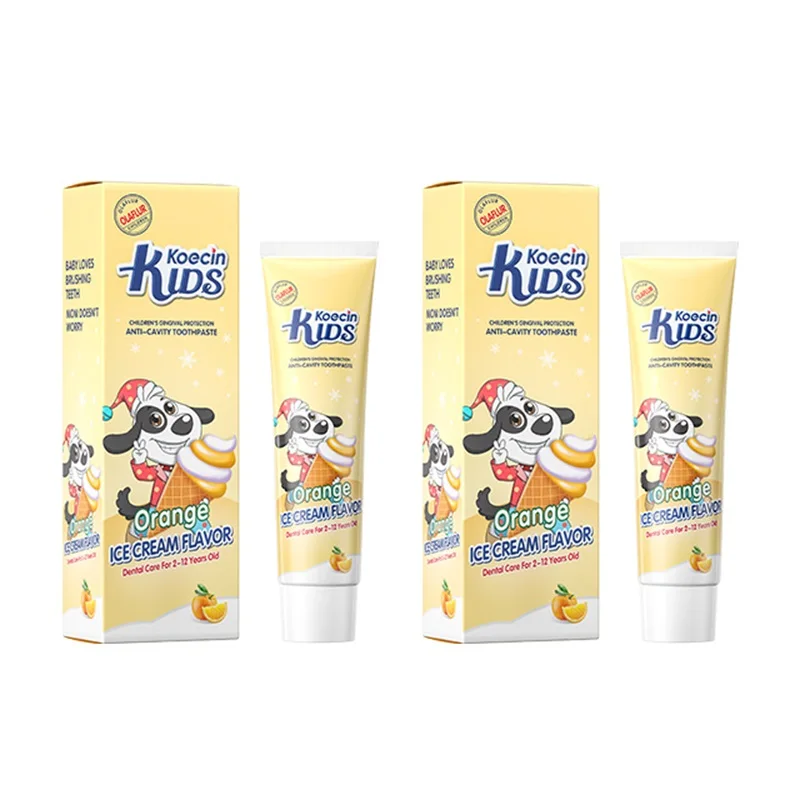 OEM kids toothpaste manufacturers in china toothpaste private label orange flavor toothpaste without fluoride