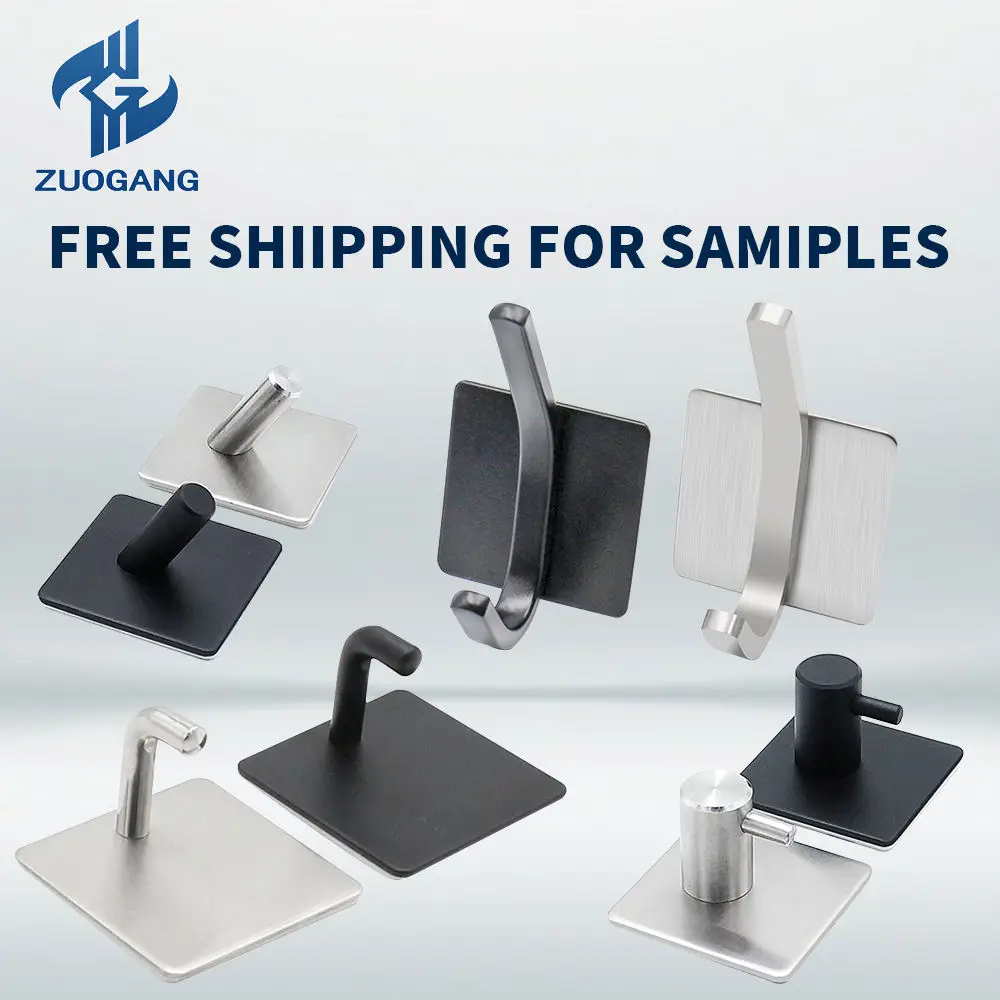 Zuogang Clothes Bathroom Hanger Towel Hook Wall Organisation Stainless Steel Iron Coat Robe Rails J Adhesive Hooks coat hook