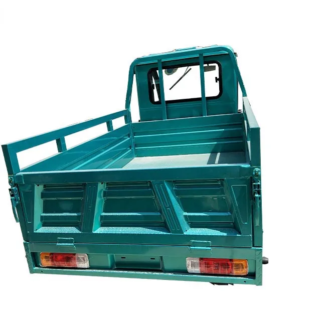 2022 New Semi Cabin Motorized Cargo Tricycle Enclosed Cabin And Heavy Loading Cargo Tricycle With Plastic Cargo Cover