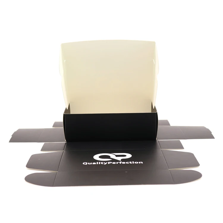 Матовая готовая черная картонная бумажная коробка для доставки бумажная упаковочная коробка