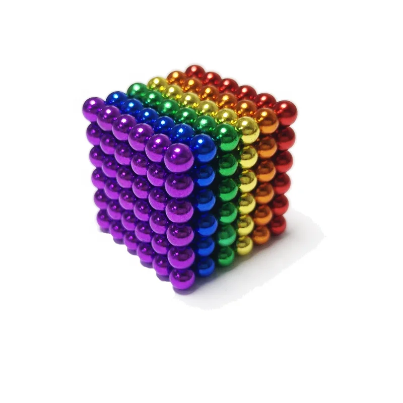 25 лет индивидуальный логотип Buckyballs Радужный цвет Редкоземельные неодимовые цветные шарики Buckyballs