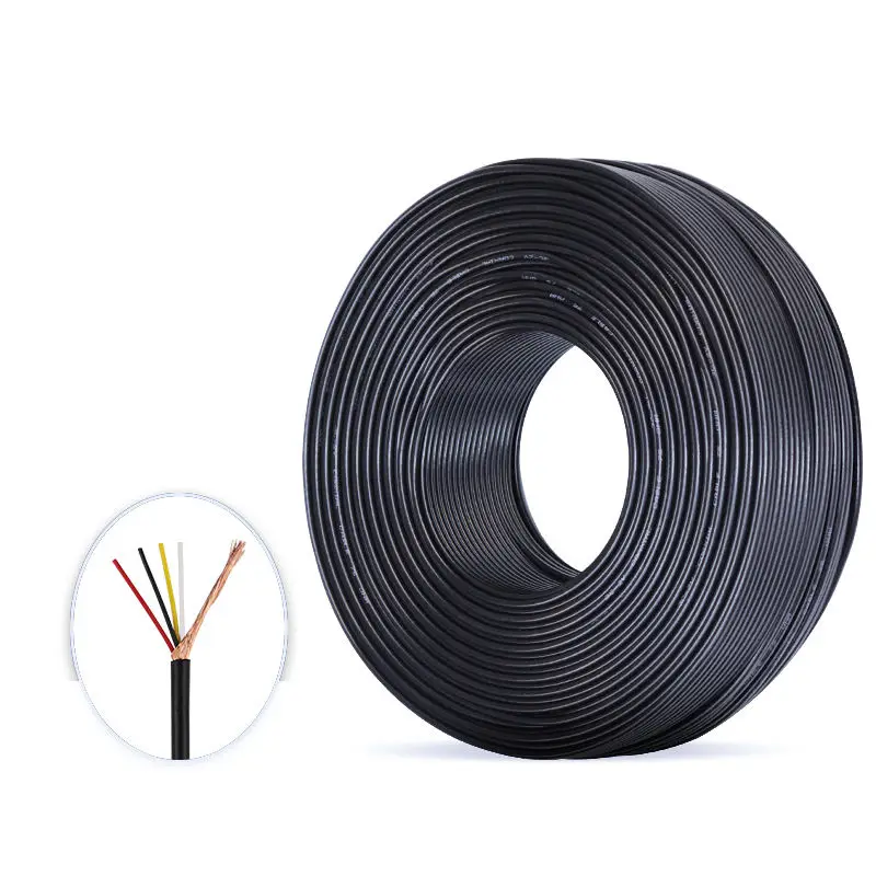 Custo Made Awm 2464 30awg 4 core electronic wire pvc Flexible Insulated copper core Shielded Sheathed Cable