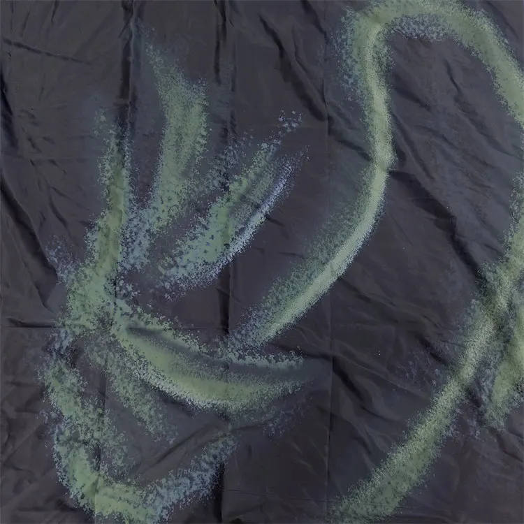 Free sample 100% polyester comfortable soft woven colorful print black abaya fabric material