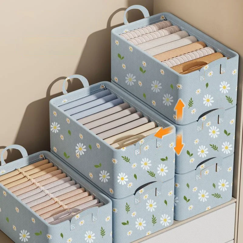 Household Hot Sale Clothes Organizer Closet Storage Washable Wardrobe Drawer Organizer For Clothes Jeans Underwear Storage Box