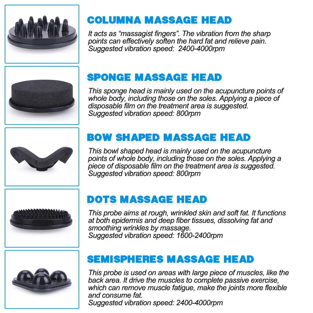 Professional vibromasseur G5 vibrator massage 5 heads g5 vibrating body massager slimming machine
